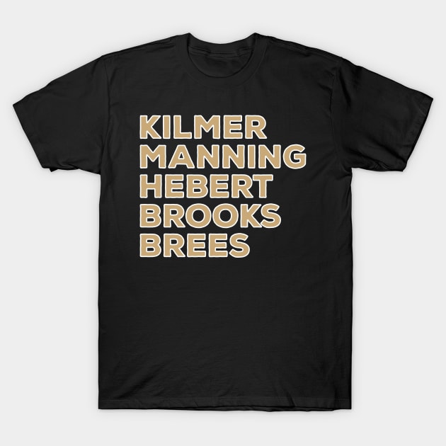 Black and Gold QBs T-Shirt by WFPDesigns